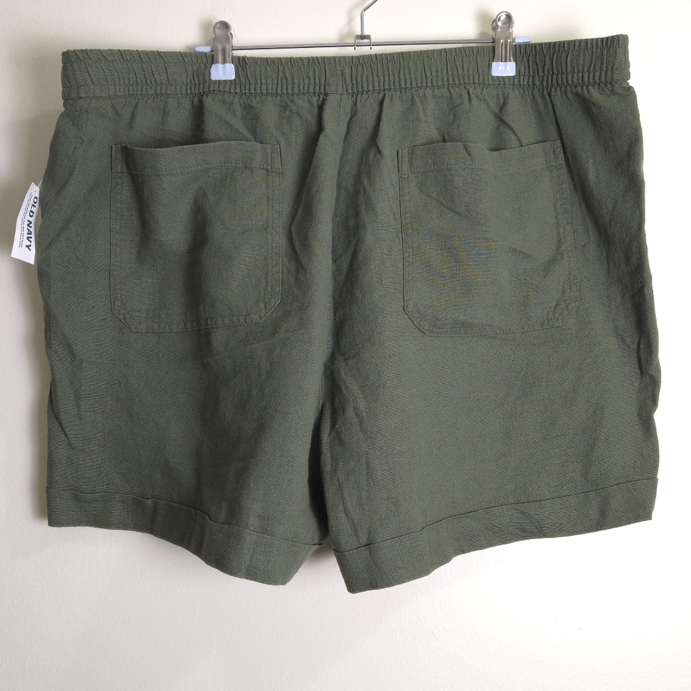 Old Navy Linen Blend Basic Minimalist High-Rise Pull-on Short XL - Picture 2 of 4